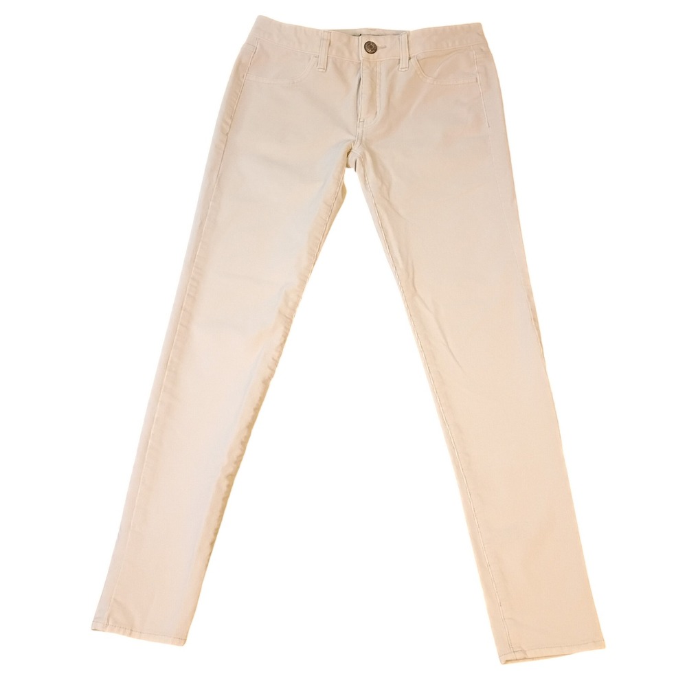 American Eagle 360 Super Stretch Corduroy Jeggings Cream Off White Women Size 4